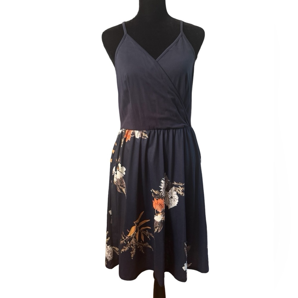 Navy Blue Sleeveless Midi Sundress​‎